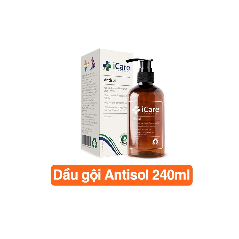 Dầu gội Antisol trị gàu, nấm ngứa hiệu quả
